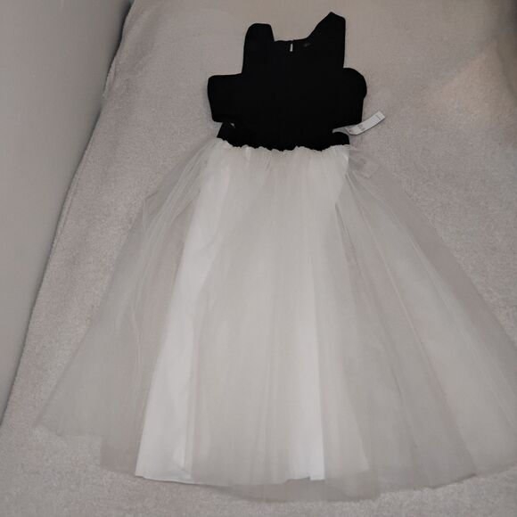 NWT Tutu Dress Cut out Balletcore Bodycon Formal Black Swan Juniors 9/10 - Picture 3 of 12